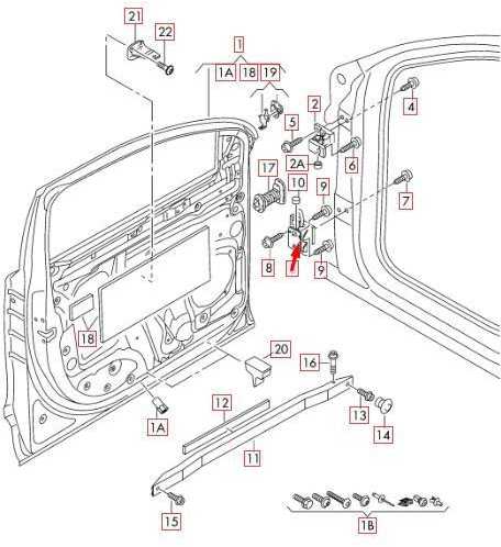 VAG Originali durų vyrių dešinė apatinė AUDI SEAT A3 Cabriolet 8E0831412E