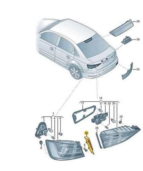 VAG Originali galinė žibinto apdaila dešinė AUDI 8V5945254A
