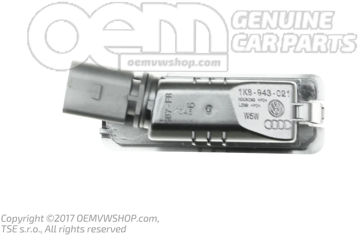 VAG Originali numerių apšvietimo lemputė tinka Seat Leon III 3 Toledo IV 4 VW Golf Mk6 2010-