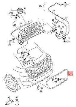 VAG Originali tarpinė galiniam sklendei VW Golf Cabriolet 5K7827705A
