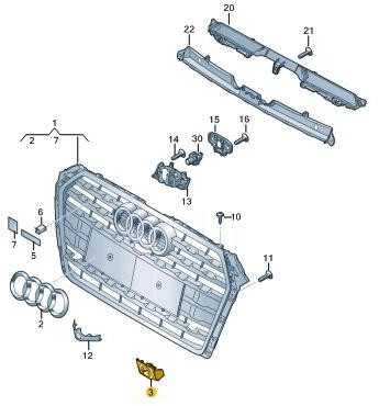 VAG Originalus AUDI A5/S5 priekinio grotelių laikiklis ultragarso jutikliui juodas 8W6919267A3FZ