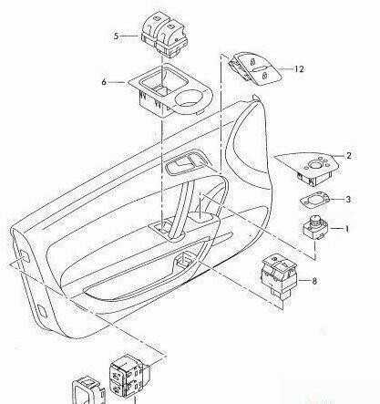 VAG Originalus Audi TT kuro dangtelio bagažinės atidarymo jungiklis juodas 8P0959833A5PR OEM