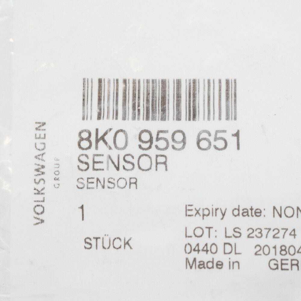 VAG Originalus avarijos jutiklis oro pagalvei priekyje AUDI A4 allroad quattro 8K0959651