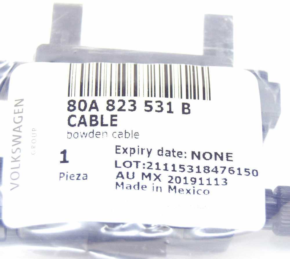 VAG Originalus Bowdeno kabelis centras AUDI Q5 80A823531B