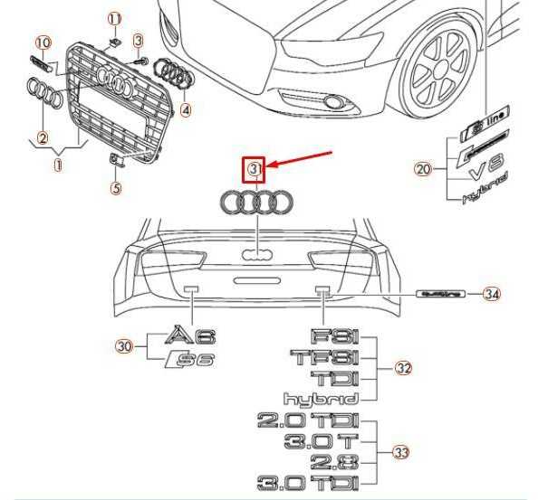 VAG Originalus Chrome audi emblema AUDI A6 Universalus S6 quattro 4G2 4G5 4G58537422ZZ