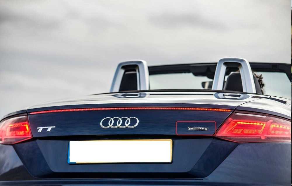 VAG Originalus Chrome QUATTRO Įrašas AUDI A3 Kabrioletas 4G08537372ZZ