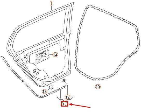 VAG Originalus durų sandariklis išorinis dešinėje VW Golf R32 GTI Rabbit 5K1 5K6839700B