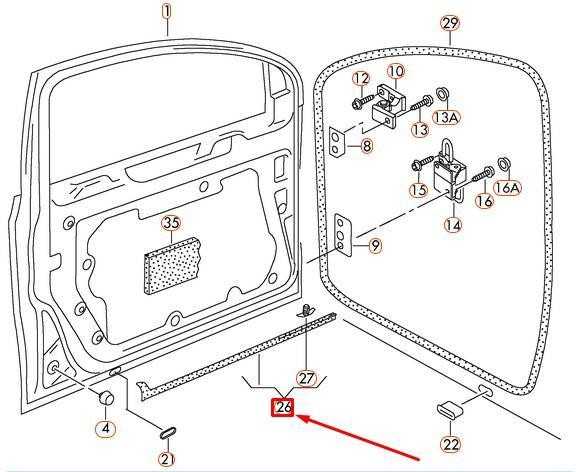 VAG Originalus durų sandariklis kairėje pusėje VW Golf R32 Gti Rabbit 5K3837675A