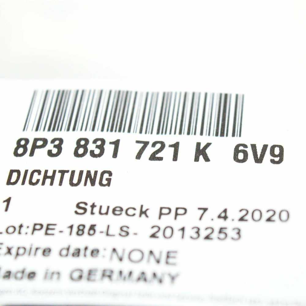 VAG Originalus durų sandariklis viduje AUDI A3 S3 Sportback Lim. Quattro. 8P3831721K6V9