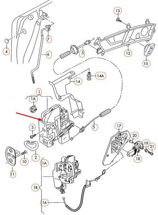 VAG Originalus durų užraktas su durų kontakto jungikliu dešinėje 4F1837016A