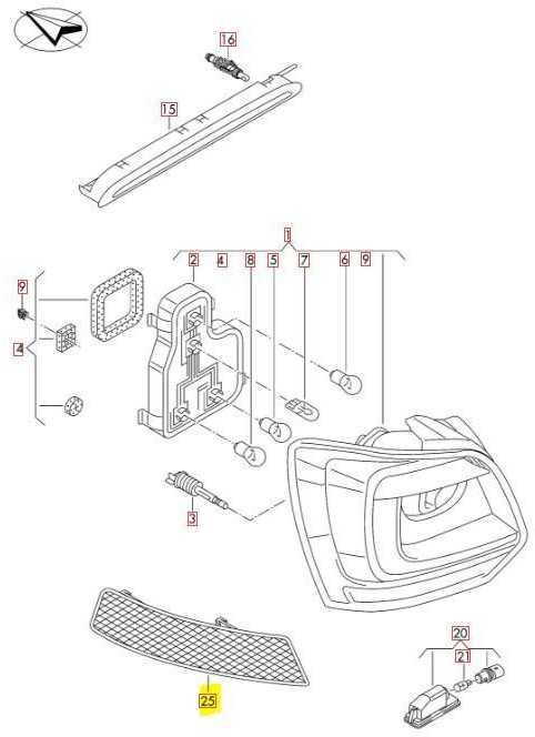 VAG Originalus galinis šviesos atspindys N/S tinka VW Polo Derby Vento-Ind Vento 6C0945105B