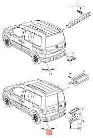 VAG Originalus galinis šviesos atspindys O/S tinka VW Caddy 2K5945106E