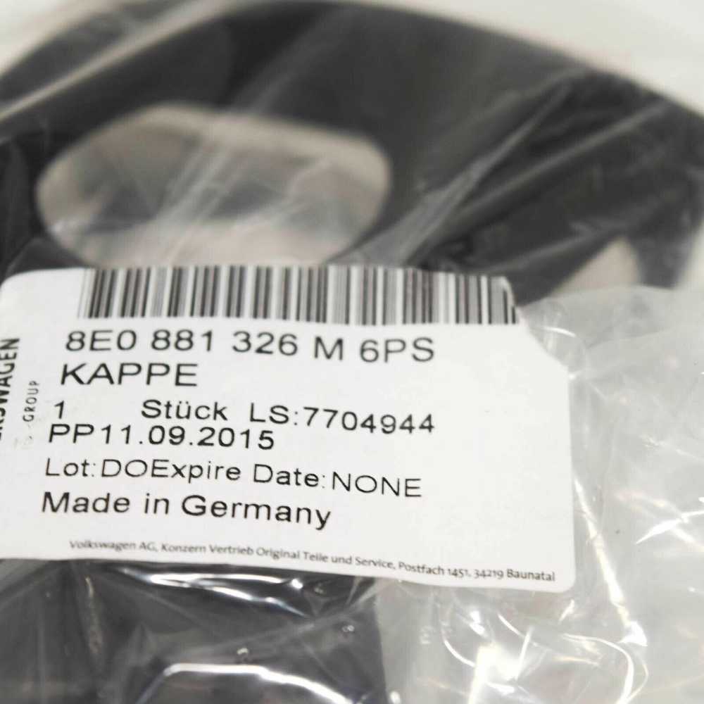 VAG Originalus juodas dangtelis AUDI R8 RS4 Cabrio quattro RS5 8E0881326M6PS
