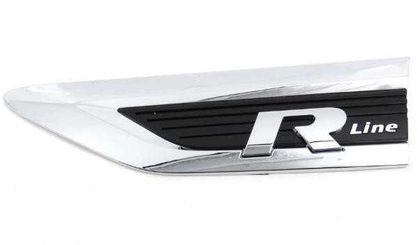 VAG Originalus juodas ryškus chromo R-LINE ženklelis 5NA853688ADPJ