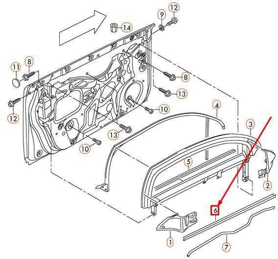 VAG Originalus lango angos sandariklis kairėje vidinėje AUDI 8P3837479D