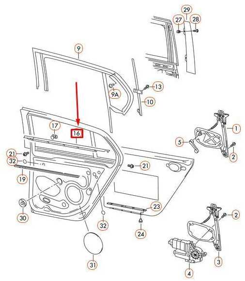VAG Originalus lango angos sandariklis VW Golf R32 Gti Rabbit Variant 1K6839477A5AP