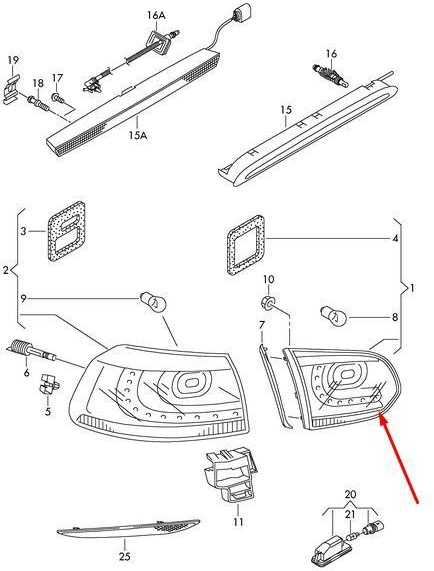 VAG Originalus LED galinis žibintas kairėje VW Golf R32 GTI Rabbit 5K1 5K0945093AJ