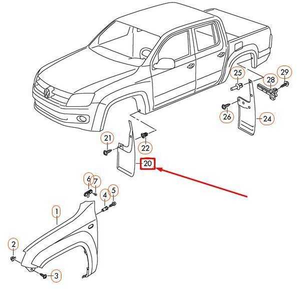 VAG Originalus purvasargis VW Amarok 2H0821809G9B9