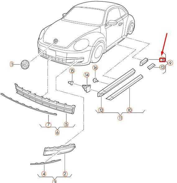 VAG Originalus satino juodas apsauginis juostelė VW Beetle 5C5854932M9B9