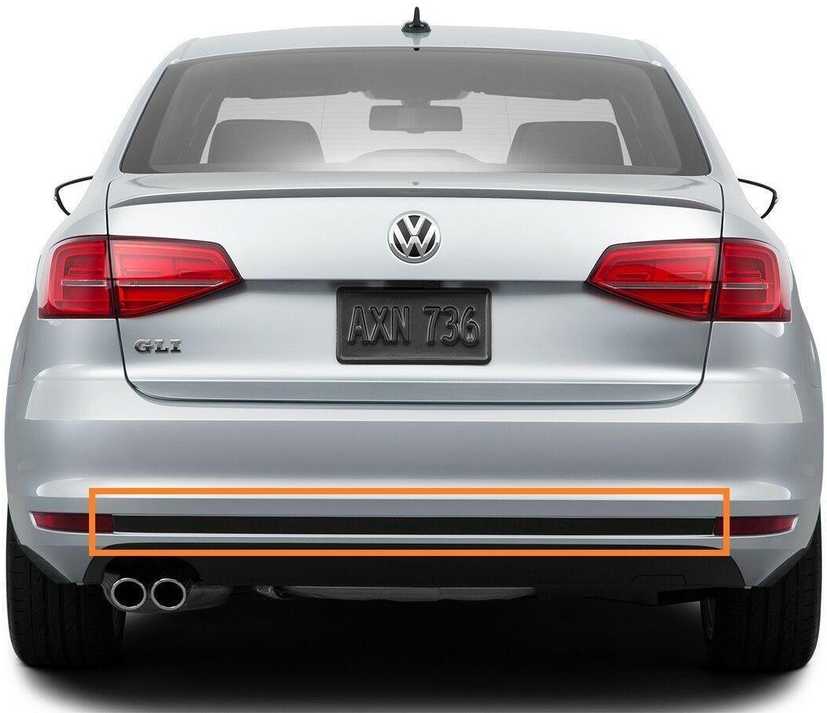 VAG Originalus Volkswagen Jetta 2015-2017 galinio bamperio centrinis apdailos juostos 5C6807987B6DA