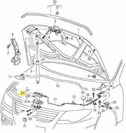 VAG Originalus Volkswagen Passat CC 09-12 variklio dangčio užraktas su mikro jungikliu 3C1823509H