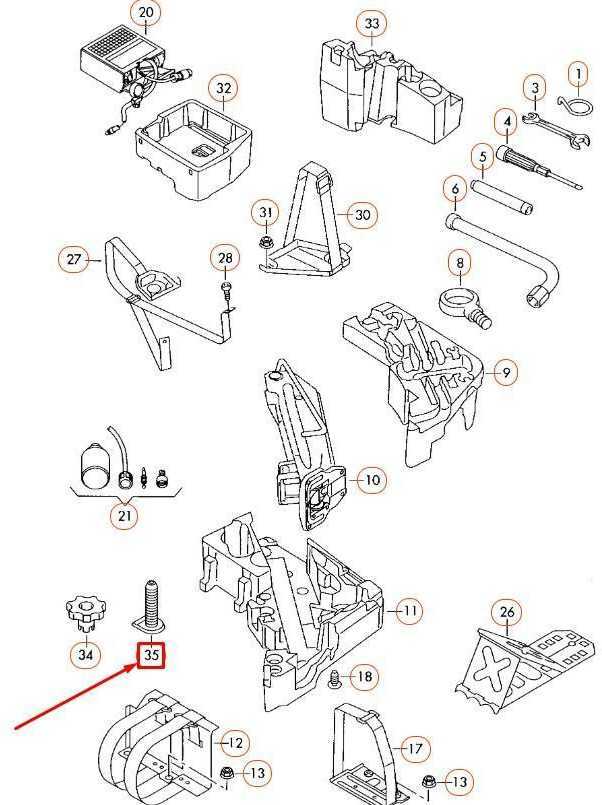 VAG Originalus VW/Audi Touran Q7 varžtas atsarginiam ratui tvirtinti 1T0803899A
