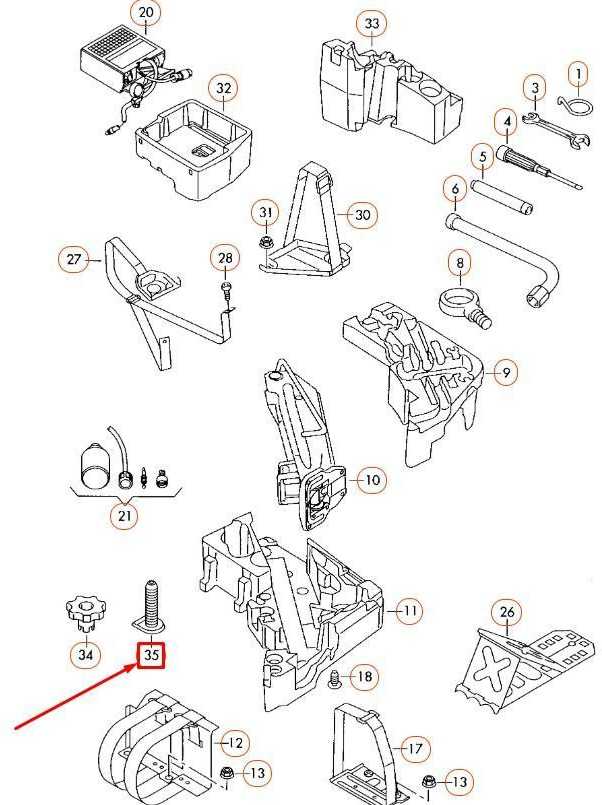 VAG Originalus VW/Audi Touran Q7 varžtas atsarginiam ratui tvirtinti 1T0803899A