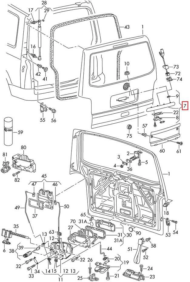 VAG Originalus VW Campmobil Transporter galinių numerių apšvietimo rėmelis 7E0827329GGRU