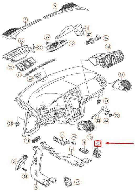 VAG Originalus VW Golf R32 Gti Rabbit Variant 4Motion Jetta Ventiliacijos Apdaila 1K0819466B