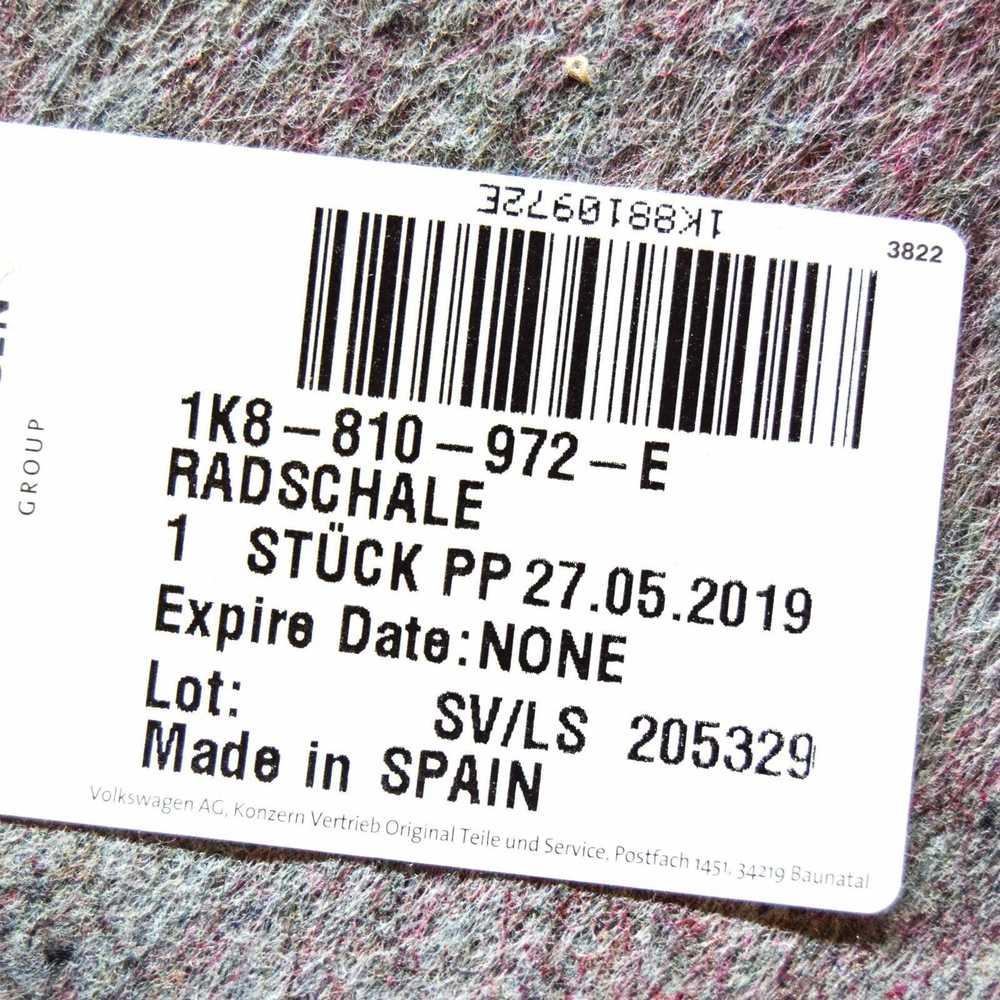 VAG Originalus VW Scirocco ratų gaubto apdangalas dešinėje gale 1K8810972E