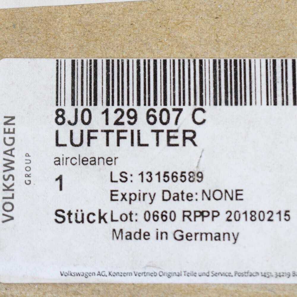 Vag Oro Filtras Audi Tt Rs 8j 2006 2014 Originalus 8J0129607C