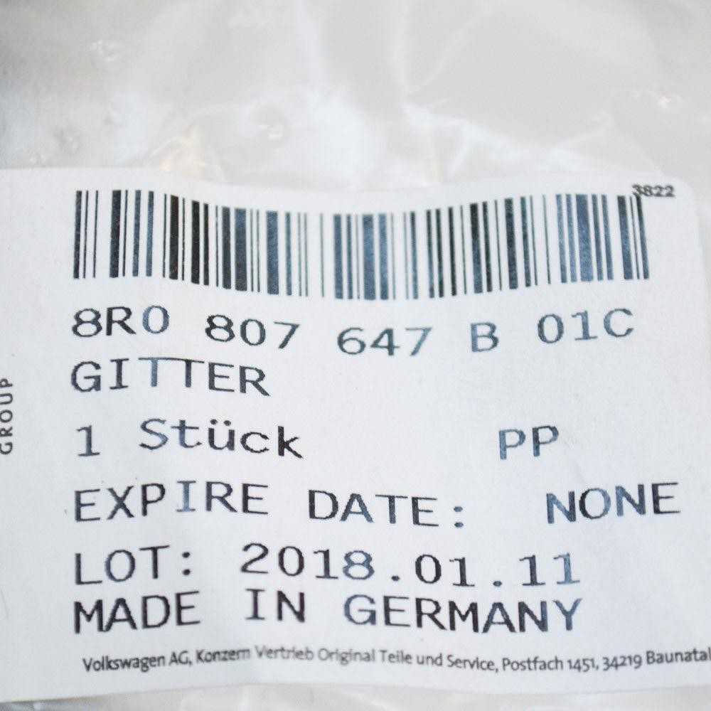 Vag Oro Įsiurbimo Grotelės Audi Q5 8R 2013-2017 Originalus 8R0807647C