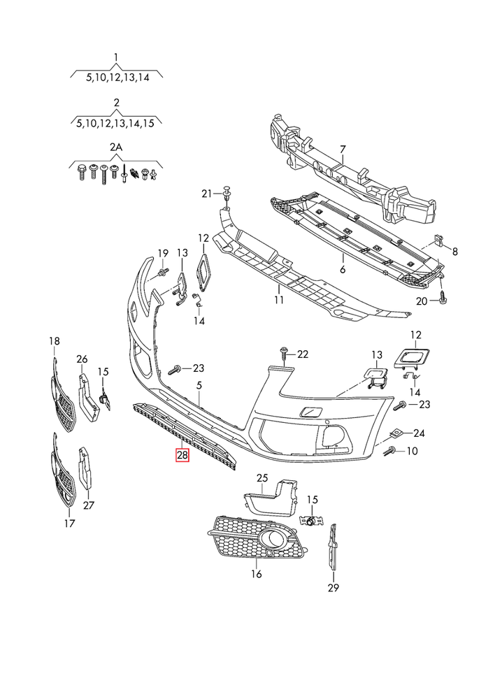 Vag Oro Įsiurbimo Grotelės Audi Q5 8R 2013-2017 Originalus 8R0807647C
