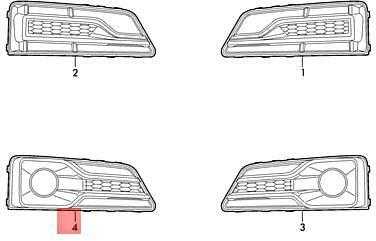 Vag Oro Plius Svorio Grotelė Juoda Audi A4 8W 2016 Originalus 8W0807682Q9B9