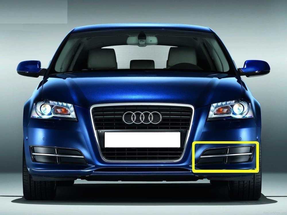 VAG Oro Šviesos Juostos Grotelė Juoda Audi A3 S3 2009 2013 Originalus 8P0807681TT94