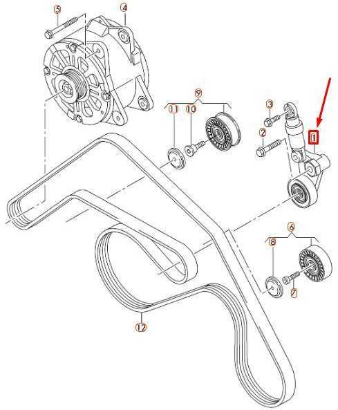 VAG Papildomo Diržo Įtempiklis AUDI A8 4E2 4E8 2003-2010 Originalus 07D903315J