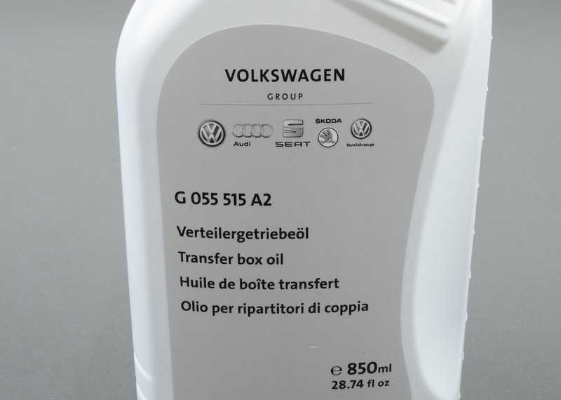 VAG perdavimo dėžės pavarų alyva ATF (automatinės pavarų dėžės skystis) Žr. darbo vadovą G055515A2 G052515A2