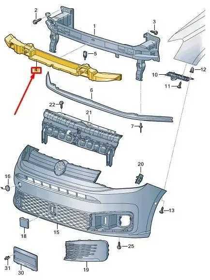 Vag Priekinis Bamperio Puspelis Originalus 2K7807248A
