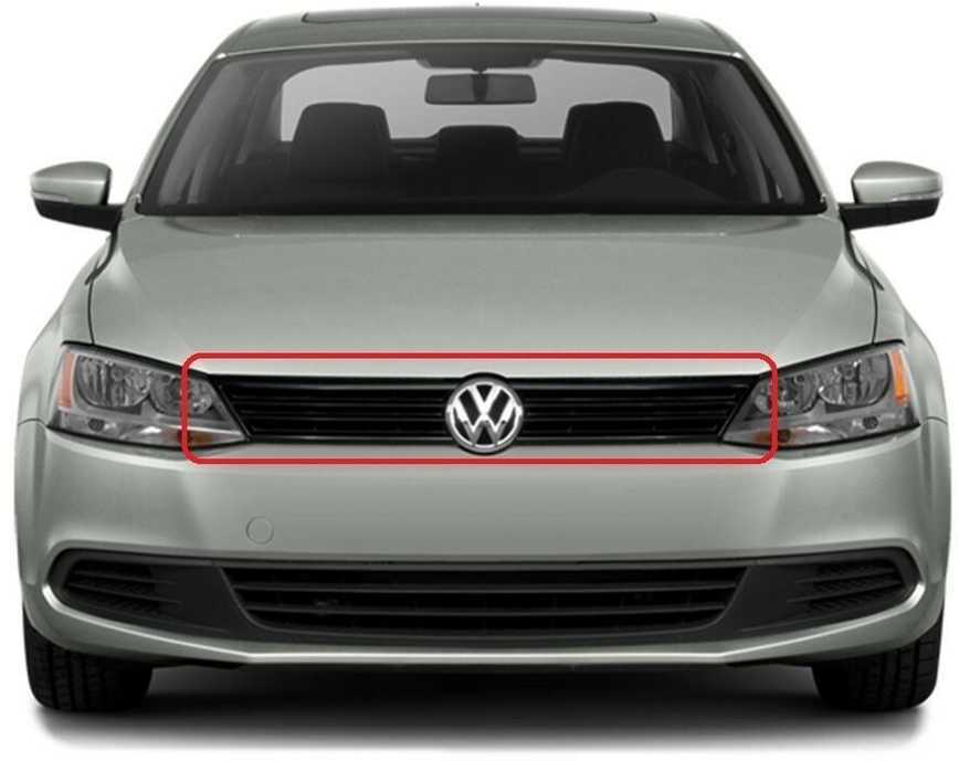 Vag Priekinis Bamperis Radiatoriaus Grotelės Blizgios Juodos Spalvos Volkswagen Jetta 2011 2014 Originalus 5C6853651QWA