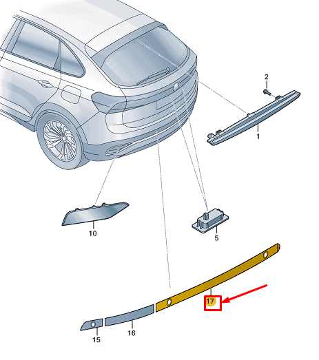 Vag Priekinis Centro Atspindėtuvėlė Volkswagen Taigo CS 2022 Originalus 2G7945110