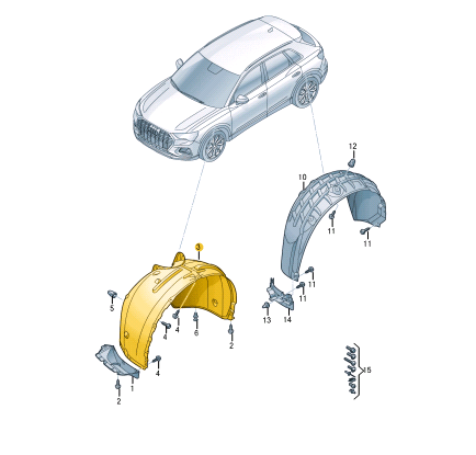 Vag Priekinis Desinis Sparmene 89A821172B