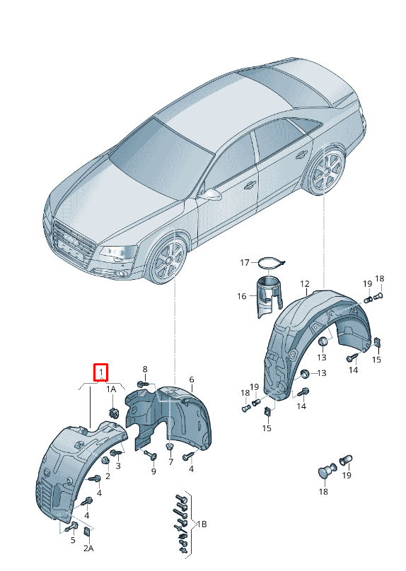 VAG Priekinis Rato Gauklinas Kairysis Audi A8 2010-2017 Originalus 4H0821171M
