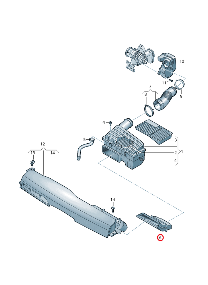 Vag Priekinis Variklio Filtras Vokswagen Passat Audi A3 Originalus 5Q0129618K