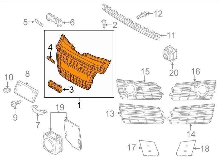 Vag Radiator Grille Juodas Audi A7 4G Originalus 4G8853651GT94