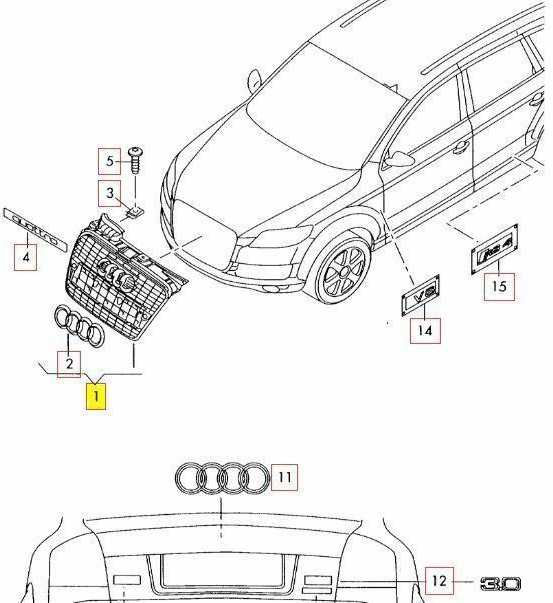 VAG Radiator Grille Pilka AUDI A4 S4 05 08 Originalus 8E0853651Q1QP