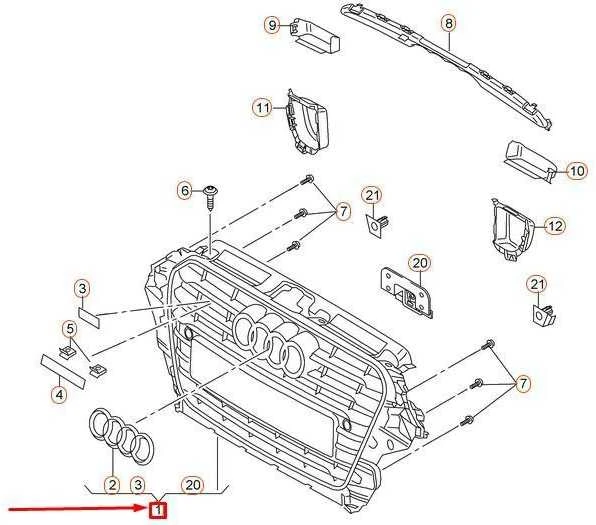 Vag Radiatoriaus Grotelės Audi A3 8V Originalus 8V5853651B1QP