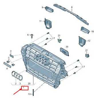 Vag Radiatoriaus Grotelės Platininės Pilkos Audi A3 Sportback 8V Originalus 8V3853651C1RR