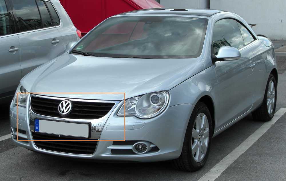 Vag Radiatoriaus Grotelės Rallye Juodos Aukštos Chromo Volkswagen Eos 1F 2006 2011 Originalus 1Q0853641BYAG