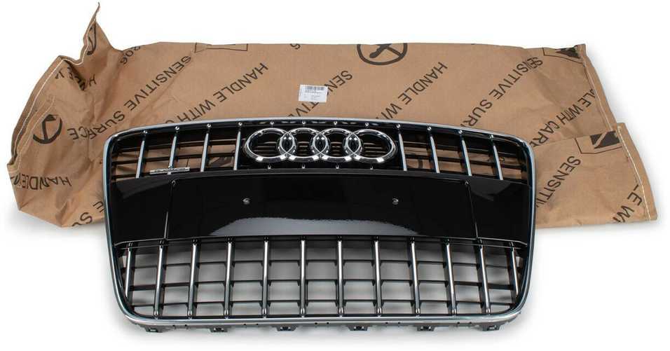 Vag Radiatoriaus Grotelės Su Numerio Ženklo Laikikliu Juodos Blizgios Audi Q7 2010 2016 Originalus 4L0853651GT94