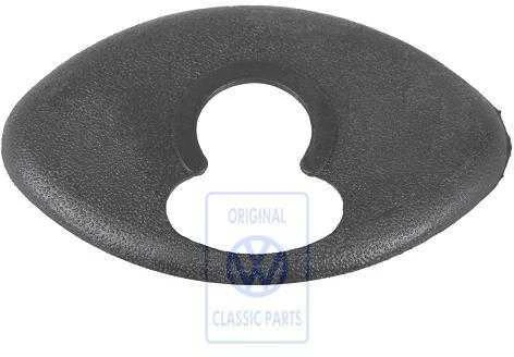 VAG Rosette Satin Juodas Derby Mk2 Golf Mk1 Polo 2F Originalus 31387746501C